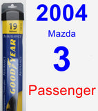 Passenger Wiper Blade for 2004 Mazda 3 - Assurance