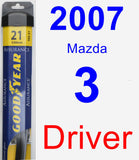 Driver Wiper Blade for 2007 Mazda 3 - Assurance