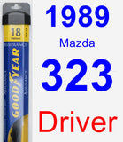 Driver Wiper Blade for 1989 Mazda 323 - Assurance