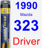 Driver Wiper Blade for 1990 Mazda 323 - Assurance