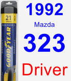 Driver Wiper Blade for 1992 Mazda 323 - Assurance