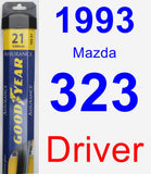 Driver Wiper Blade for 1993 Mazda 323 - Assurance