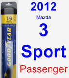 Passenger Wiper Blade for 2012 Mazda 3 Sport - Assurance