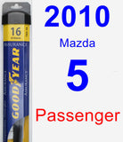 Passenger Wiper Blade for 2010 Mazda 5 - Assurance