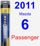 Passenger Wiper Blade for 2011 Mazda 6 - Assurance