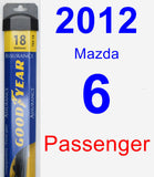 Passenger Wiper Blade for 2012 Mazda 6 - Assurance