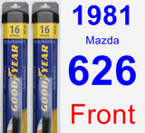 Front Wiper Blade Pack for 1981 Mazda 626 - Assurance