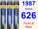 Front & Rear Wiper Blade Pack for 1987 Mazda 626 - Assurance