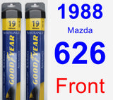 Front Wiper Blade Pack for 1988 Mazda 626 - Assurance