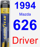 Driver Wiper Blade for 1994 Mazda 626 - Assurance