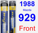 Front Wiper Blade Pack for 1988 Mazda 929 - Assurance