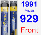 Front Wiper Blade Pack for 1991 Mazda 929 - Assurance