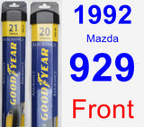 Front Wiper Blade Pack for 1992 Mazda 929 - Assurance