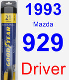 Driver Wiper Blade for 1993 Mazda 929 - Assurance