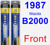 Front Wiper Blade Pack for 1987 Mazda B2000 - Assurance