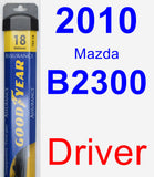 Driver Wiper Blade for 2010 Mazda B2300 - Assurance