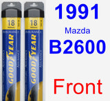 Front Wiper Blade Pack for 1991 Mazda B2600 - Assurance