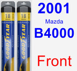 Front Wiper Blade Pack for 2001 Mazda B4000 - Assurance