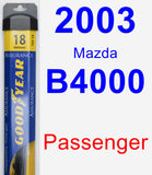 Passenger Wiper Blade for 2003 Mazda B4000 - Assurance