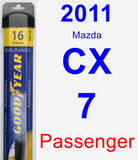 Passenger Wiper Blade for 2011 Mazda CX-7 - Assurance