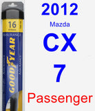 Passenger Wiper Blade for 2012 Mazda CX-7 - Assurance