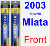 Front Wiper Blade Pack for 2003 Mazda Miata - Assurance