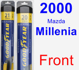 Front Wiper Blade Pack for 2000 Mazda Millenia - Assurance