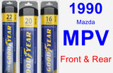 Front & Rear Wiper Blade Pack for 1990 Mazda MPV - Assurance