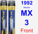 Front Wiper Blade Pack for 1992 Mazda MX-3 - Assurance
