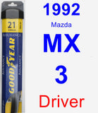 Driver Wiper Blade for 1992 Mazda MX-3 - Assurance