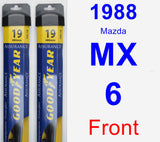 Front Wiper Blade Pack for 1988 Mazda MX-6 - Assurance