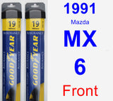 Front Wiper Blade Pack for 1991 Mazda MX-6 - Assurance