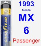 Passenger Wiper Blade for 1993 Mazda MX-6 - Assurance