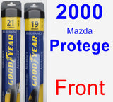 Front Wiper Blade Pack for 2000 Mazda Protege - Assurance