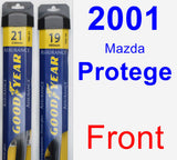 Front Wiper Blade Pack for 2001 Mazda Protege - Assurance