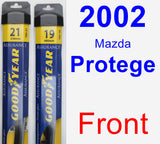 Front Wiper Blade Pack for 2002 Mazda Protege - Assurance