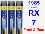 Front & Rear Wiper Blade Pack for 1985 Mazda RX-7 - Assurance