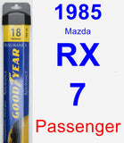 Passenger Wiper Blade for 1985 Mazda RX-7 - Assurance