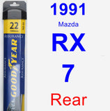 Rear Wiper Blade for 1991 Mazda RX-7 - Assurance