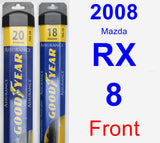 Front Wiper Blade Pack for 2008 Mazda RX-8 - Assurance