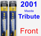 Front Wiper Blade Pack for 2001 Mazda Tribute - Assurance