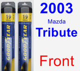 Front Wiper Blade Pack for 2003 Mazda Tribute - Assurance