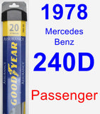 Passenger Wiper Blade for 1978 Mercedes-Benz 240D - Assurance