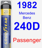 Passenger Wiper Blade for 1982 Mercedes-Benz 240D - Assurance