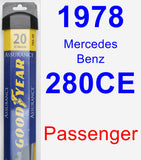 Passenger Wiper Blade for 1978 Mercedes-Benz 280CE - Assurance