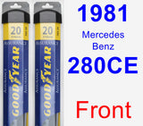 Front Wiper Blade Pack for 1981 Mercedes-Benz 280CE - Assurance