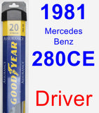 Driver Wiper Blade for 1981 Mercedes-Benz 280CE - Assurance