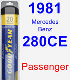 Passenger Wiper Blade for 1981 Mercedes-Benz 280CE - Assurance