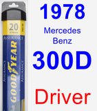 Driver Wiper Blade for 1978 Mercedes-Benz 300D - Assurance