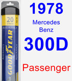 Passenger Wiper Blade for 1978 Mercedes-Benz 300D - Assurance